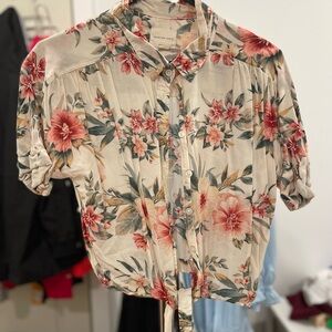 American Eagle Outfitters Floral Button-Down Shirt